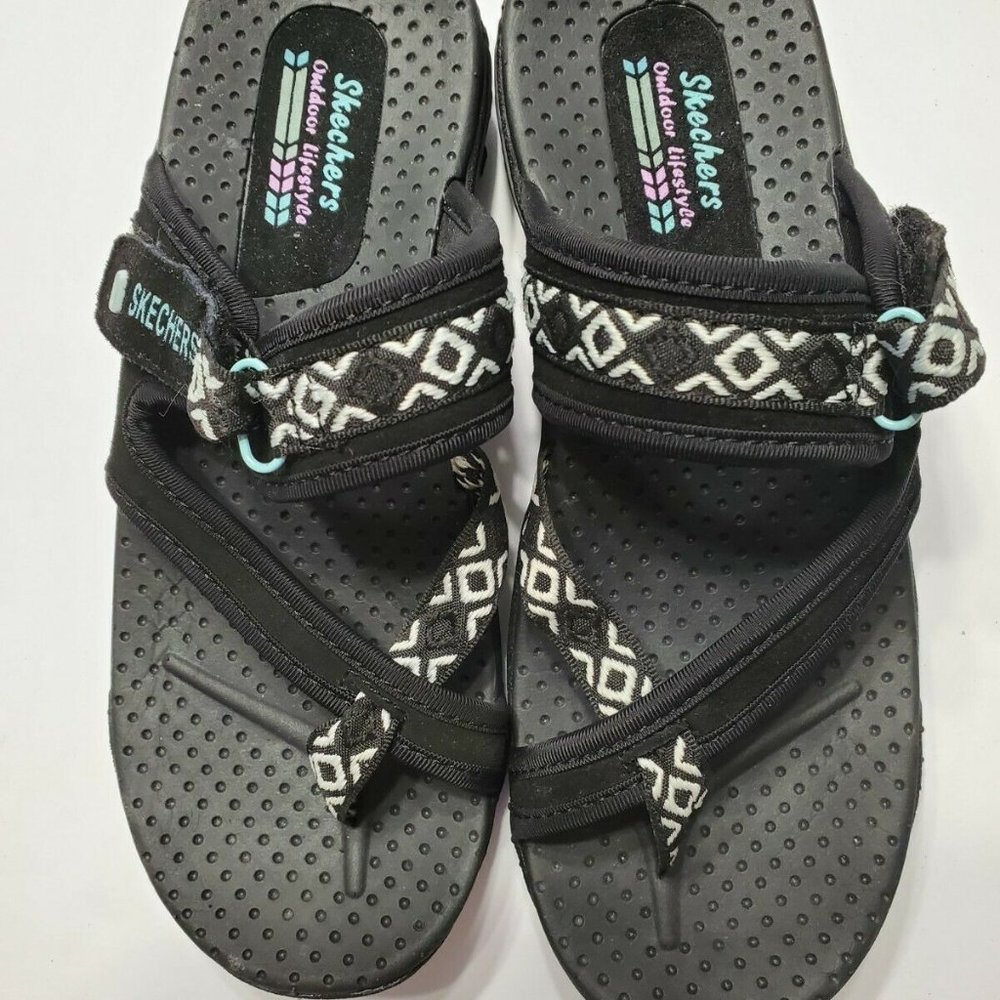 Sketchers Reggae Trailway Blk/White 40798 Women's
